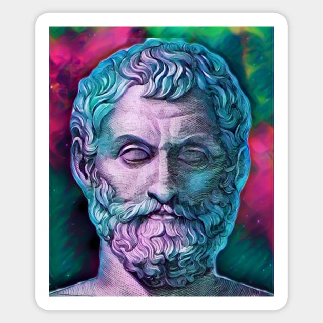 Thales of Miletus Portrait | Thales of Miletus Artwork 3 Sticker by JustLit